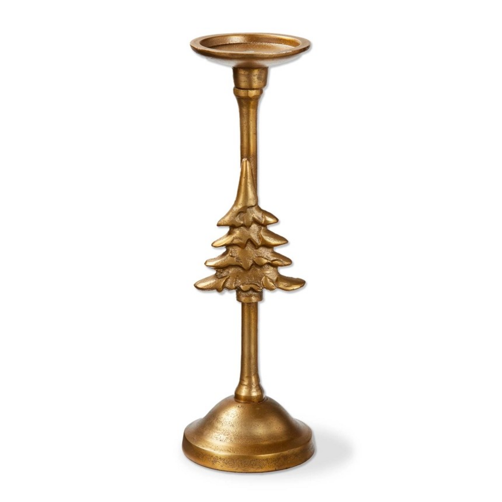 Tree Taper/Pillar Holder Large Antique Brass Christmas