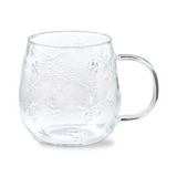 snowflake glass mug