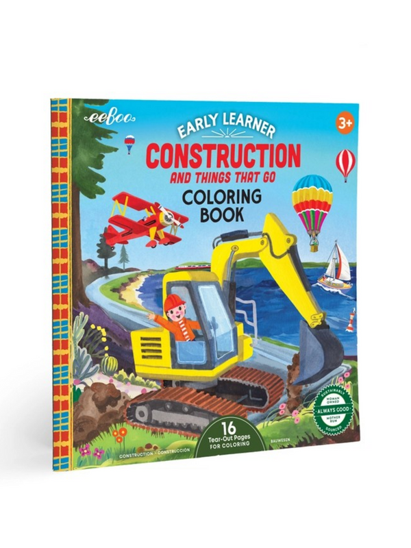 Vehicles & Construction Square Coloring Book
