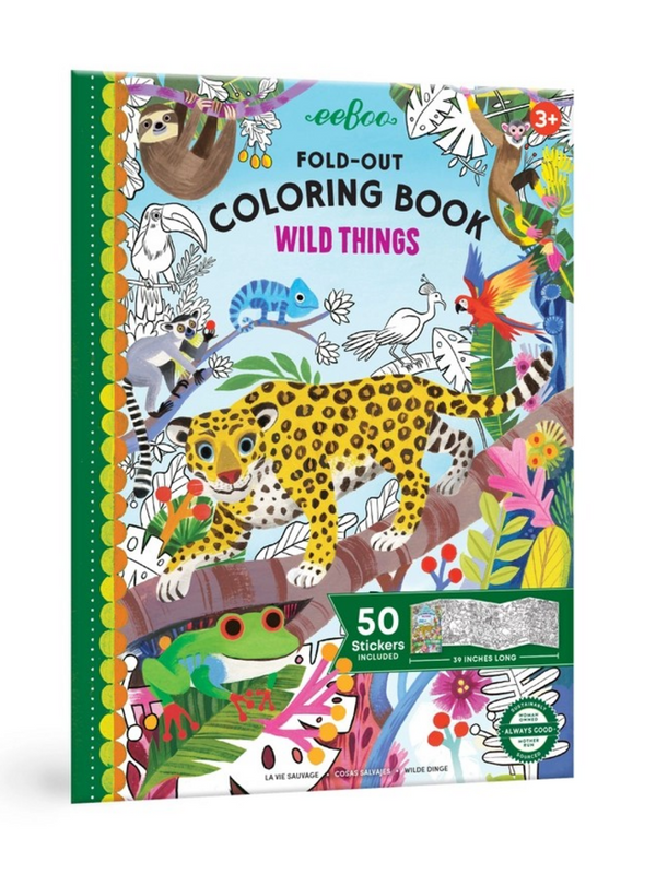 Fold-Out Coloring Book - Wild Things