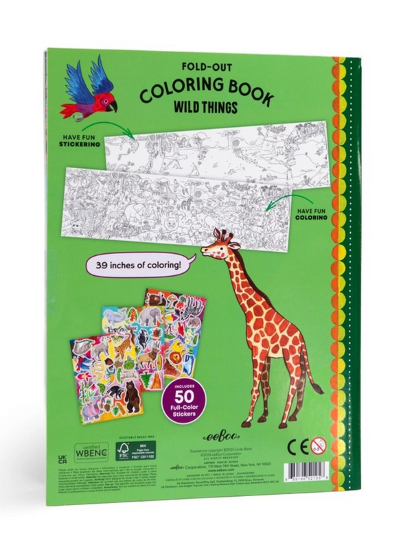 Fold-Out Coloring Book - Wild Things