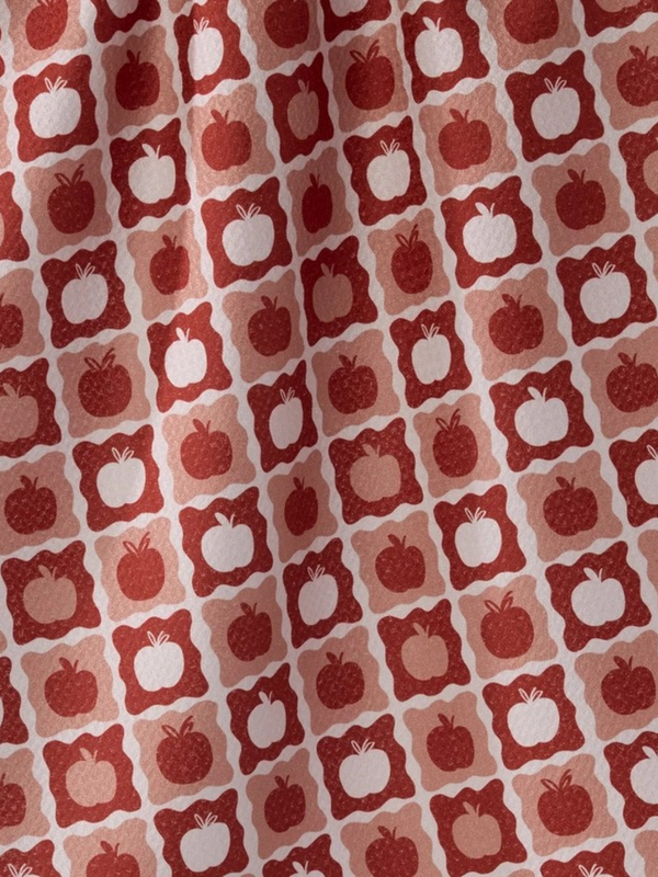 apple quilt tea towel
