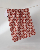 apple quilt tea towel