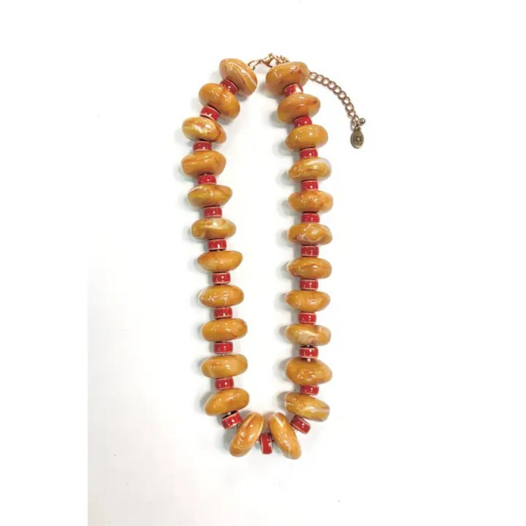 chunky marigold necklace