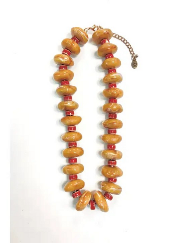 chunky marigold necklace
