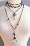 large crystal charm necklace