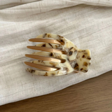 Classic Marbled Hair Claw Clip Latte