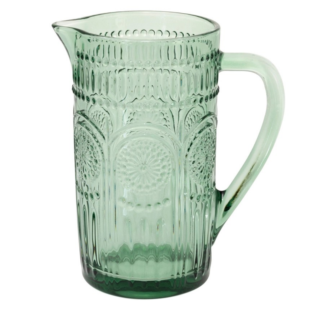 7.75" Sage Glass Pitcher