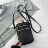 black cross body leather handbag