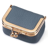 blue mini leather coin purse