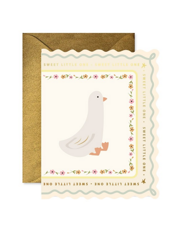 sweet little one goose greeting card