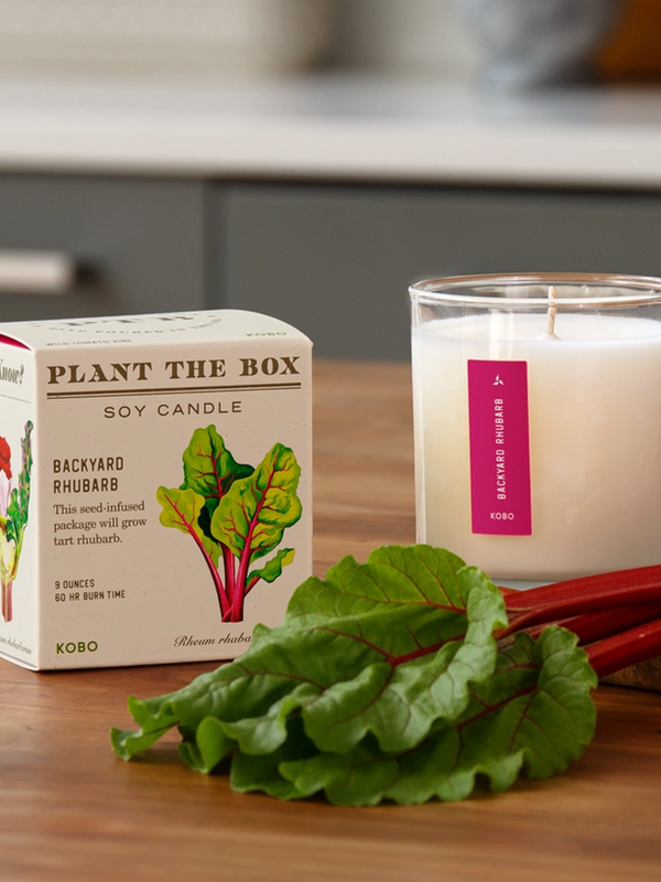 Backyard Rhubarb - Plant the Box Candle - 9oz.