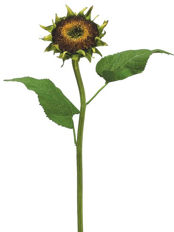 28" Faux Sunflower Stem