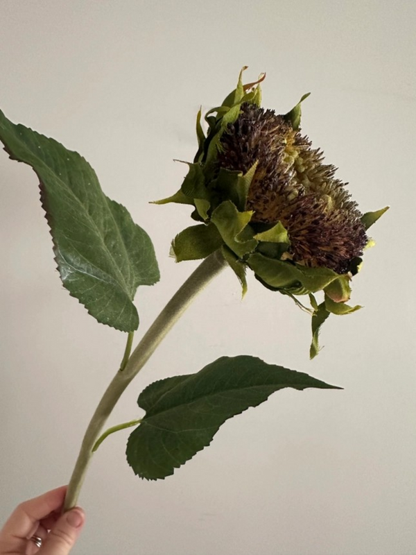 28" Faux Sunflower Stem