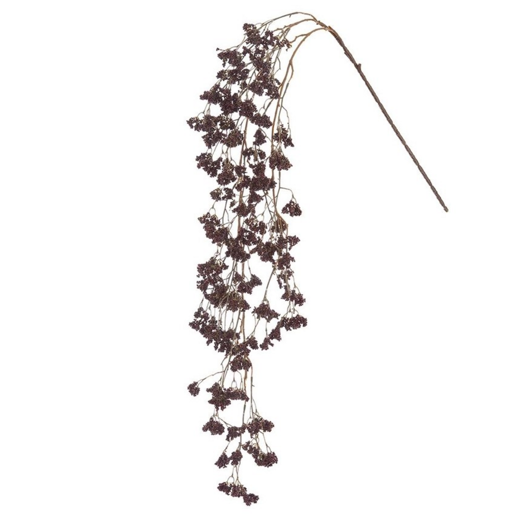 55" Mini Deep Burgundy/Purple Faux Berry Hanging Branch
