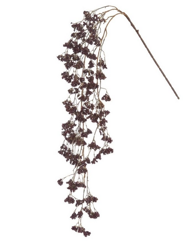 55" Mini Deep Burgundy/Purple Faux Berry Hanging Branch