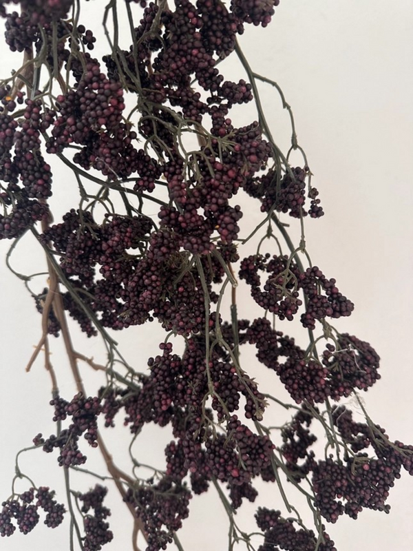 55" Mini Deep Burgundy/Purple Faux Berry Hanging Branch