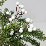 11.5" fresh touch cedar pick with cream berries