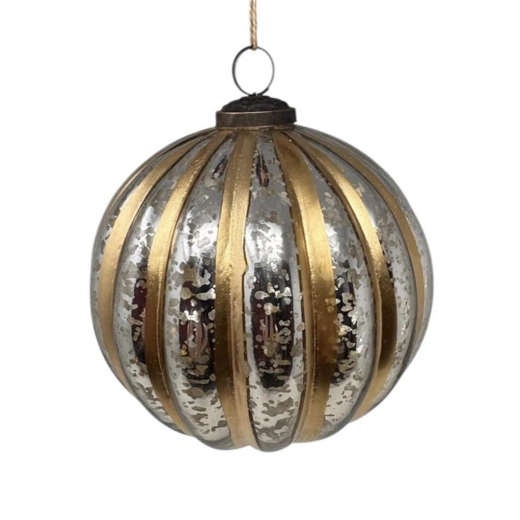 5" hand painted glass ornament