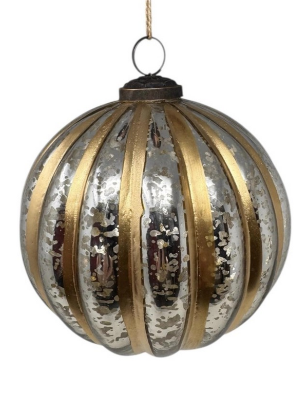 5" hand painted glass ornament