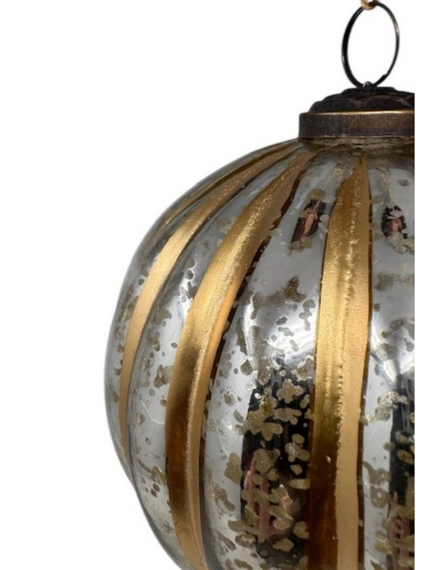 5" hand painted glass ornament