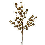 17" gold metallic christmas berry pick