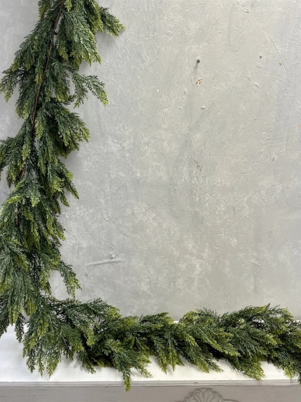 72" soft touch cedar garland