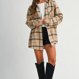 latte plaid flannel shirt
