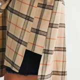 latte plaid flannel shirt
