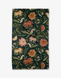 chrysanthemums in november tea towel