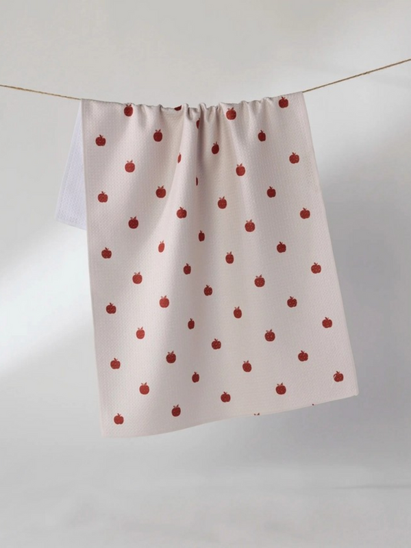 dotty apple tea towel