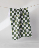 pear checker tea towel