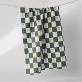 pear checker tea towel