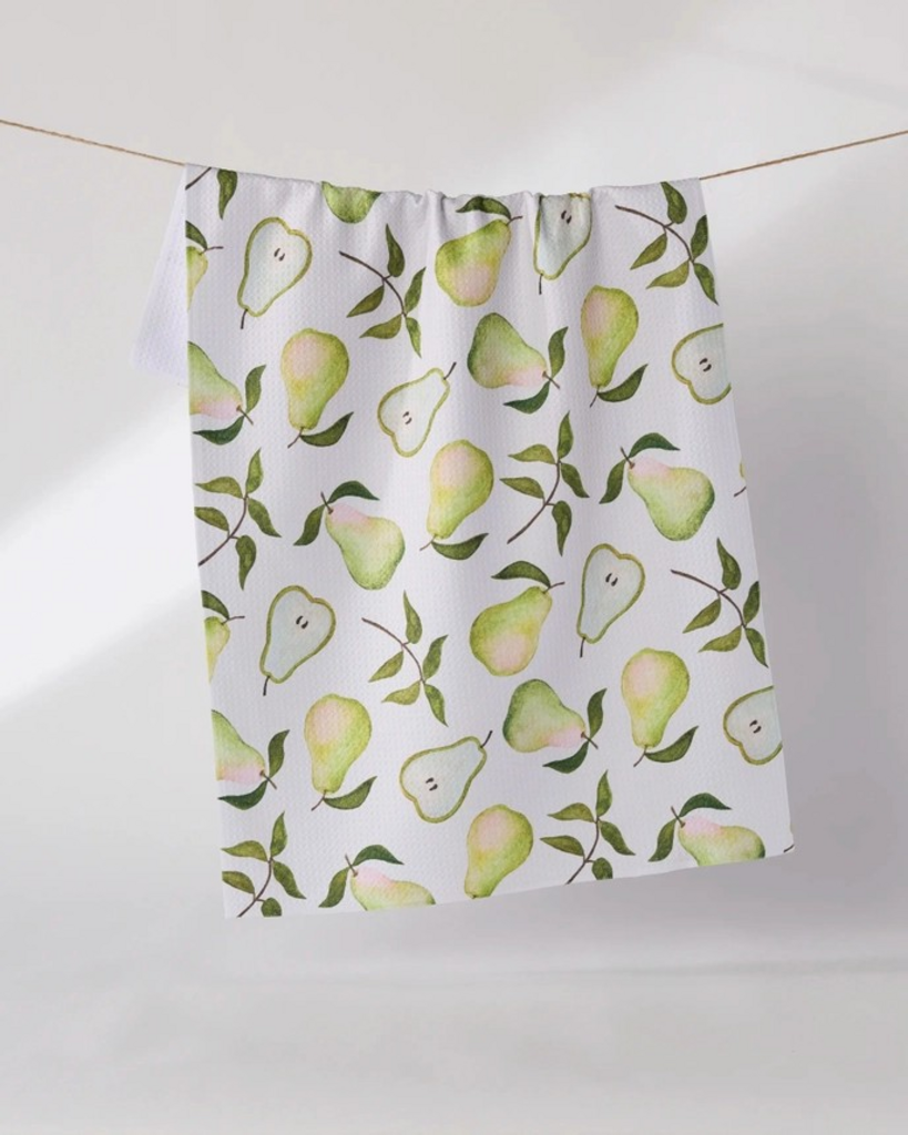 pear wood tea towel