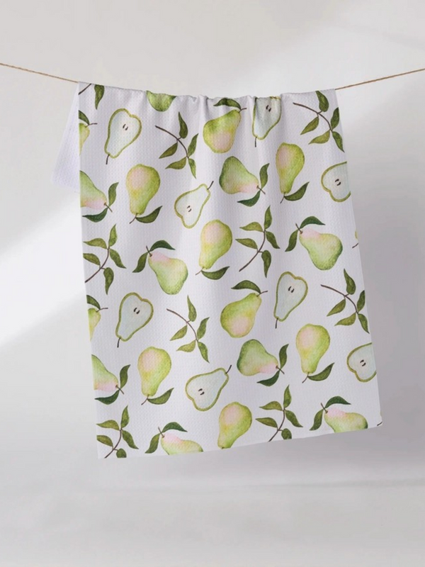 pear wood tea towel