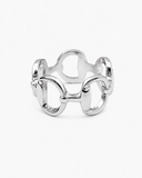 horsebit link statement band ring