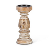 Wood Pillar Holder, 9"