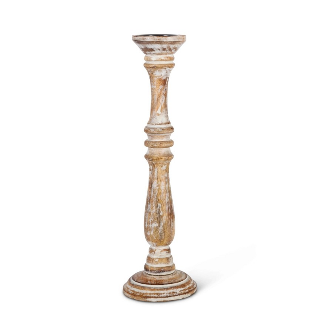 Wood Pillar Holder, 20"