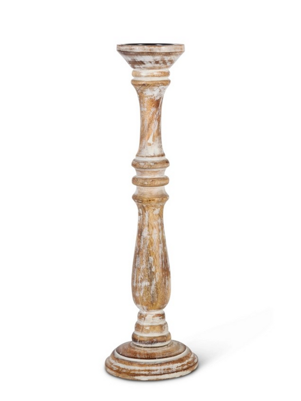 Wood Pillar Holder, 20"