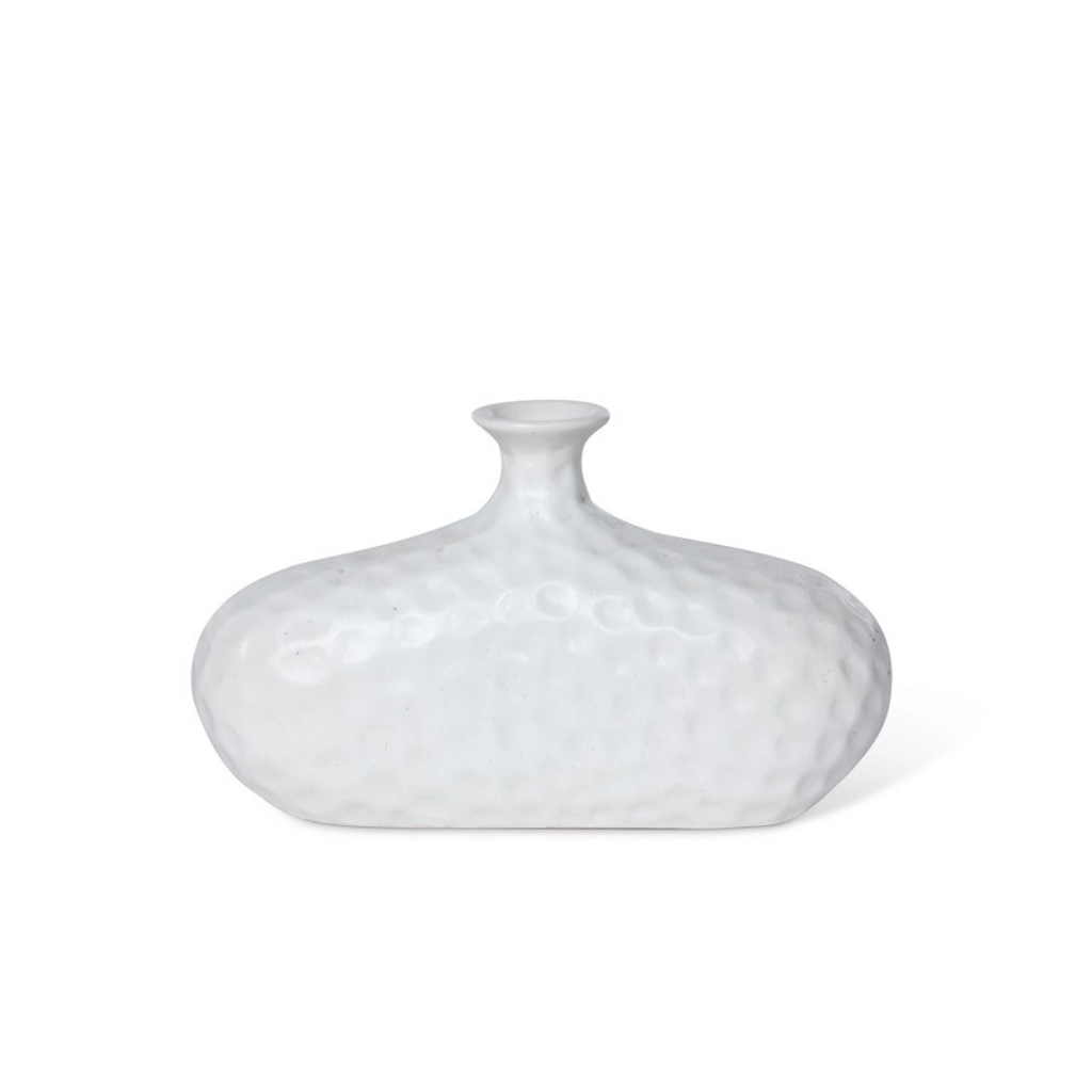 stoneware oval bud vase
