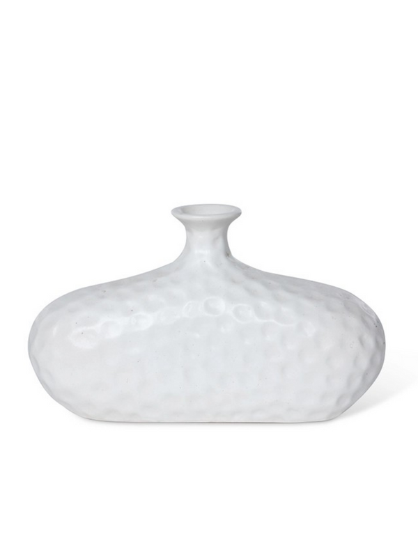 stoneware oval bud vase