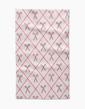 festive candy canes tea towel
