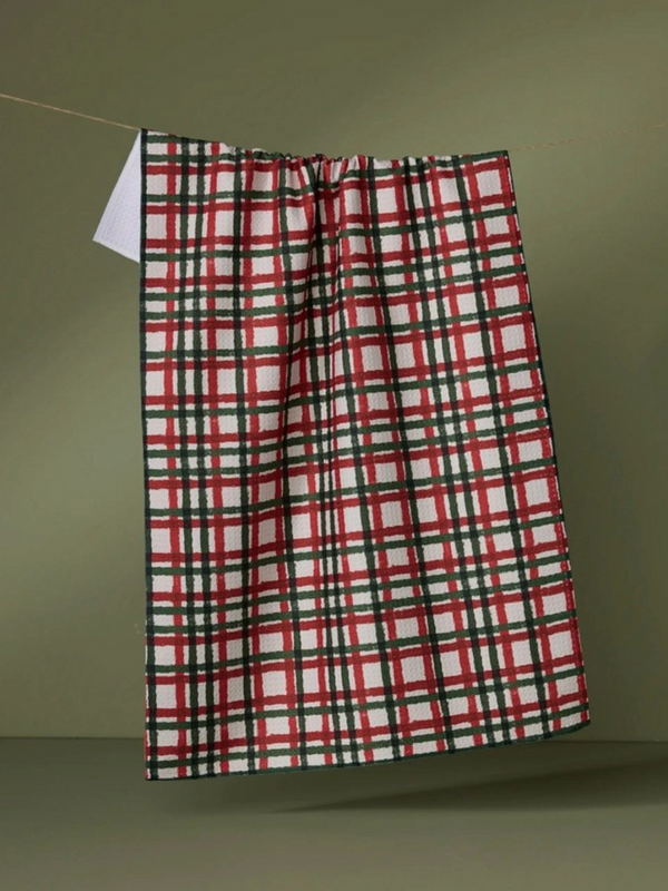 holiday charm tea towel