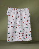 holiday lights tea towel