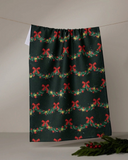 yuletide garland tea towel