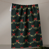yuletide garland tea towel
