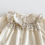 baby floral ruffle eyelet jumpsuit romper