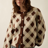 chocolate plaid sweater
