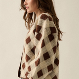 chocolate plaid sweater
