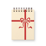 christmas bow mini jotter notebook
